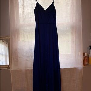 Windsor Deep Navy Spaghetti-Strap Maxi Dress